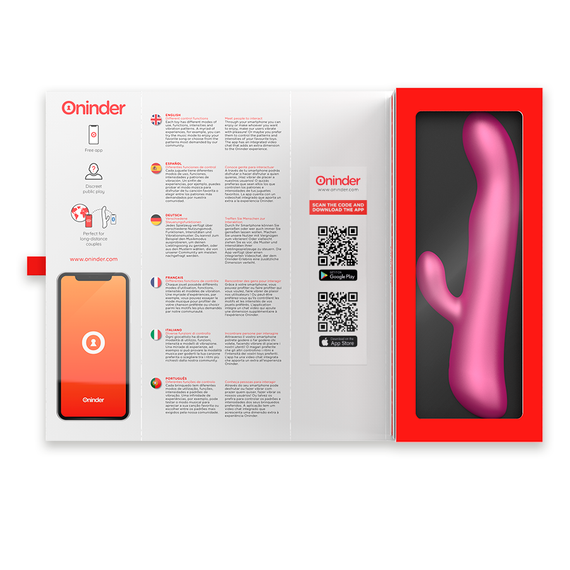 Смарт вибратор-кролик с подвижной головкой VIBRATION & ROTATION, розовый Oninder (Испания) Sex Aura | Зображення 6