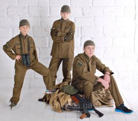 Дитячий військовий костюм для хлопчиків Кіборг колір Хакі