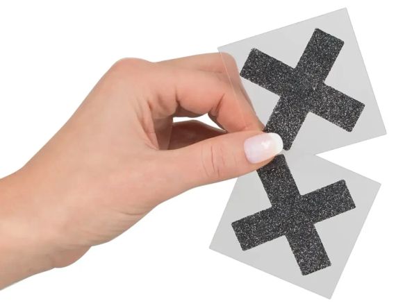 Украшение для сосков КРЕСТ черн. Sex Aura | Зображення 1