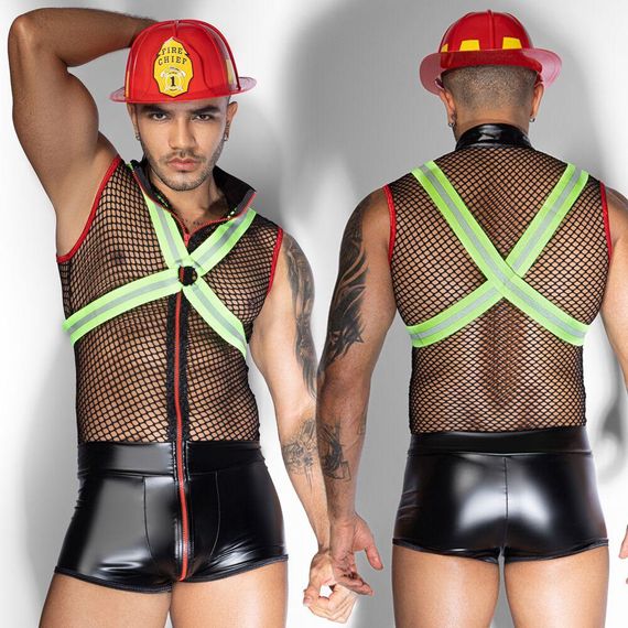 Мужской эротический костюм пожарного JSY 9152 One Size Sex Aura | Зображення 5