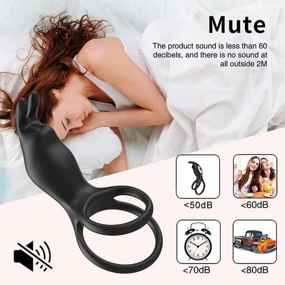 Смарт виброкольцо на пенис и мошонку Love Spouse "Rabbit" | Зображення 6