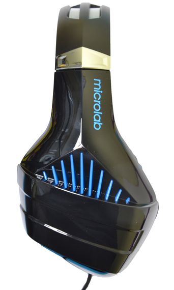 Гарнітура Microlab G6, 3,5мм+USB, Black-Blue