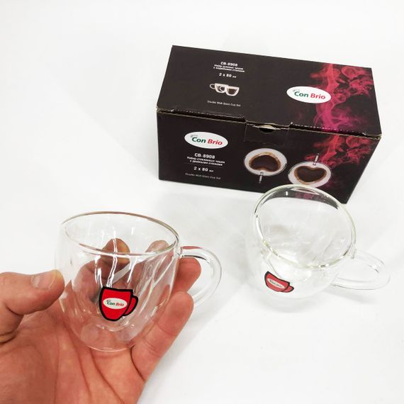 Склянки та чашки з подвійним дном Con Набір чашок для чаю з подвійним дном кухоль QD-39 | Зображення 7