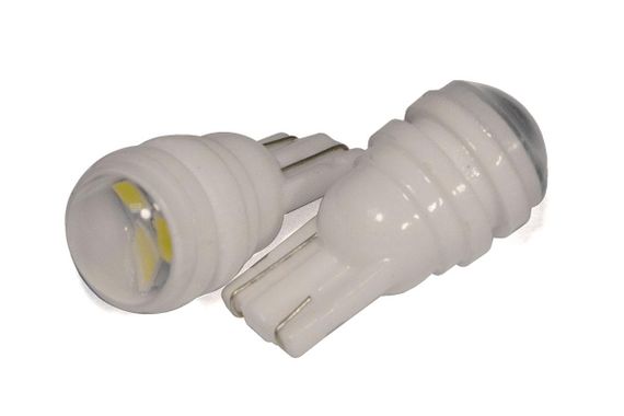 Світлодіодна лампа StarLight T10 3 діоди SMD-2835 12 V 0.5 W WHITE прозора лінза CERAMIC | Зображення 1