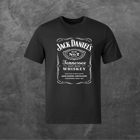 Футболка унісекс з принтом Jack Daniel's джек  базова чорна XS