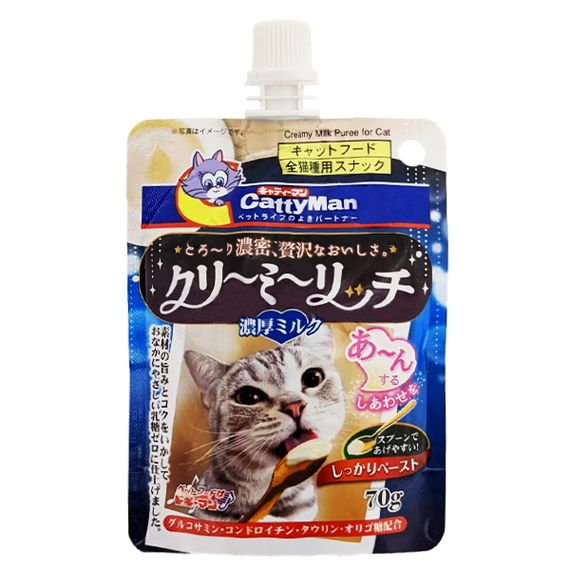 Рідкі ласощі CattyMan Creamy Milk з молоком для котів 70 гр