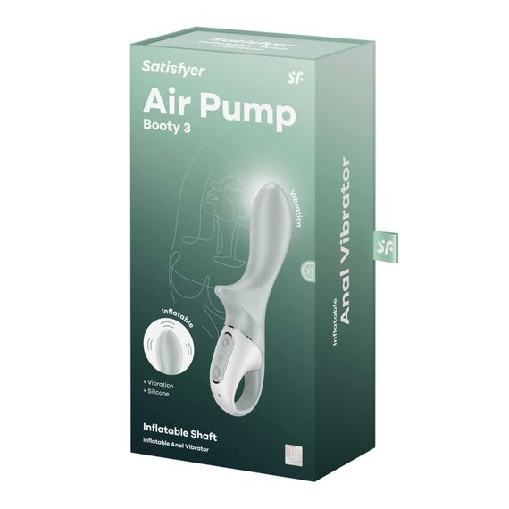 Анальний надувний вібратор Satisfyer Air Pump Booty 3, гнучкий стовбур | Зображення 5