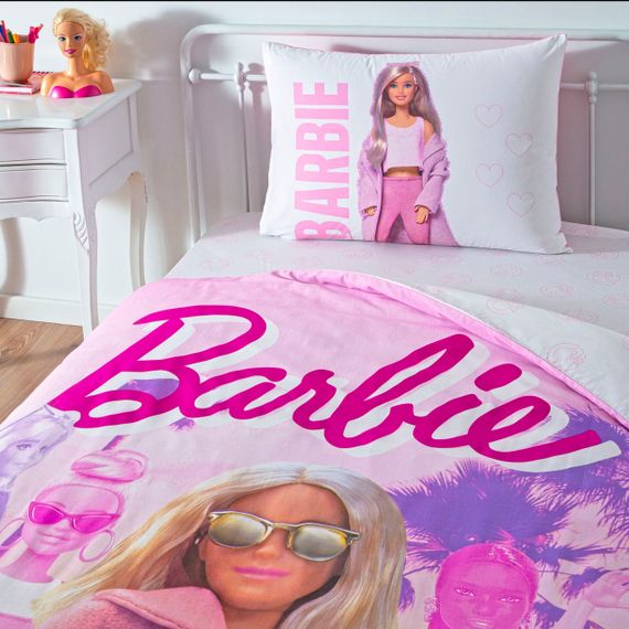Постельное белье TAC Disney 160×220 см Barbie Pink Power | Зображення 1