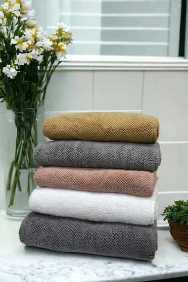 Полотенце-коврик LUX-2 Kayra 65х105 см для ног темно-серый | Зображення 3