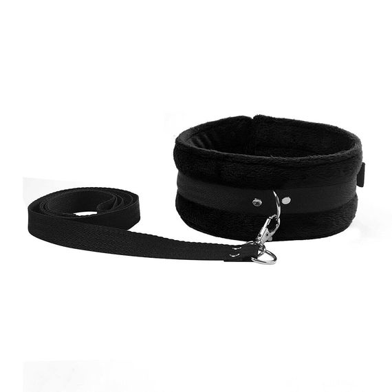 Набір нашийник з повідцем та маска Art of Sex - Soft Touch Light, Чорний | Зображення 2