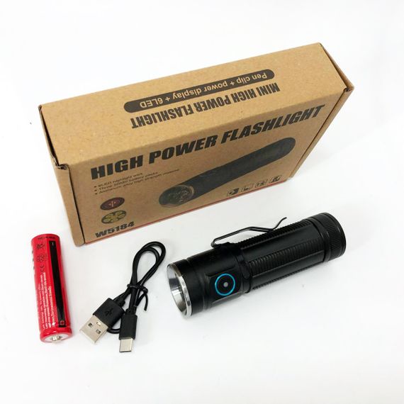 Ручний ліхтарик W5184-6XHP360, Супер яскравий ліхтарик, Суперпотужний пошуковий ручний ліхтар тактичний | Зображення 4