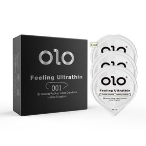 Презервативи OLO 001 (3 штуки) Babydoll Універсальний. Чорний 7002-1