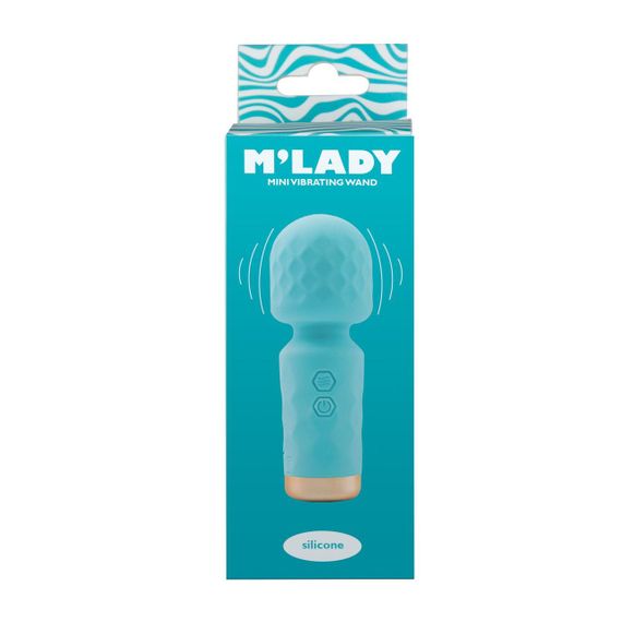 Вібромасажер M’Lady Mini Vibrating Wand Teal Sex Aura | Зображення 2