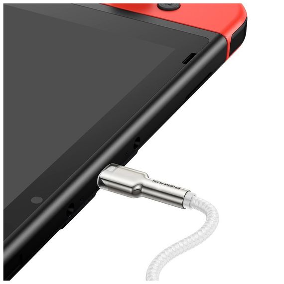 Дата кабель USB-C to USB-C 1.0m 100W metal white Baseus (CATJK-C02) | Зображення 2