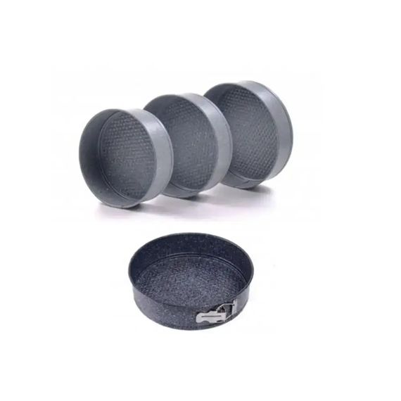 Набір роз'ємних форм для випікання Con Brio CB-539 Eco Granite DeLuxe, 4шт: 22/24/26/28х7см