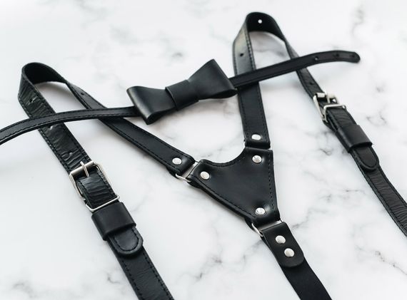 Шкіряні підтяжки Skin and Skin S Чорні (LA03BL-S) | Зображення 6