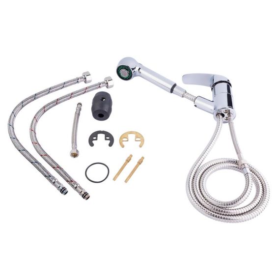 Змішувач для кухні з висувним виливом Lidz (CRM) Mars 81 011 | Зображення 2