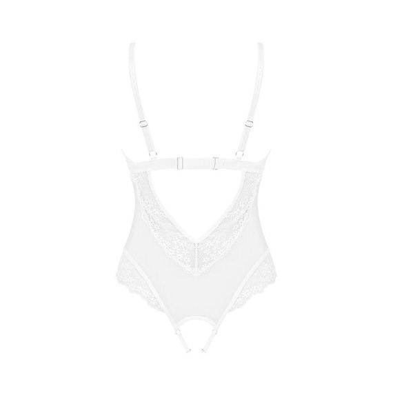 Еротичне напівпрозоре боді Obsessive Heavenlly crotchless teddy XS/S, з доступом | Зображення 3
