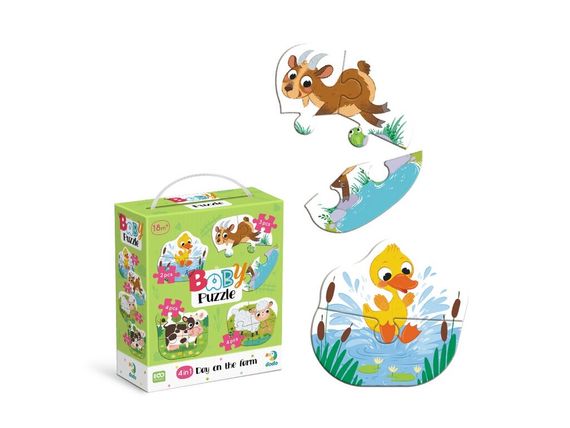 Пазл 4в1 Baby puzzle. День на фермі DoDo 300687 Різнокольоровий shop (4823115912473)