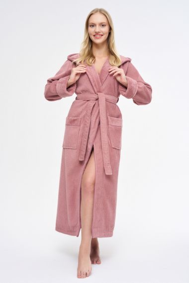 Жіночий халат Nusa 3879 пудровий 2XL | Зображення 4