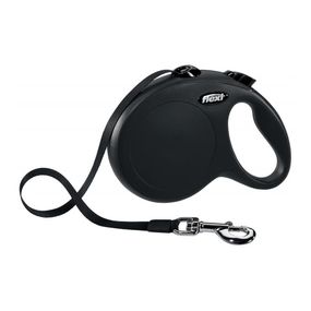 Рулетка Flexi New Classic L, лента 5 м, черный