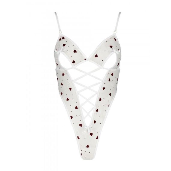 Еротичний боді з малюнком Passion LOVELIA BODY XXL/XXXL, white | Зображення 4
