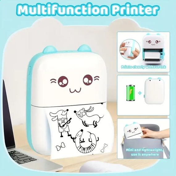 Портативний мінітермопринтер Bluetooth для етикеток і нотаток, безчорнильний кишеньковий принтер | Зображення 5