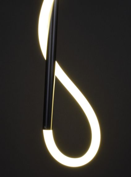 Люстра світлодіодна підвісна LED світильник для квартири на стелю лед 27641 Чорний 65-180х14х10 см. | Зображення 4