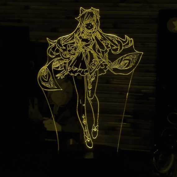 Акриловый светильник-ночник Кэ Цин желтый tty-n000634