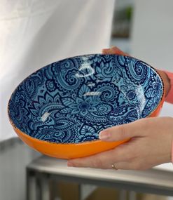 Салатник Olens Тригір'я 102-603-9 25.5х7.5 см 1800 мл оранжевий