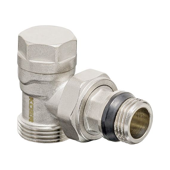 Комплект для підключення радіатора Koer SET-14 - 1/2"x3/4" (кутовий) з термоголовкою ЗЗ (KR3178) | Зображення 2