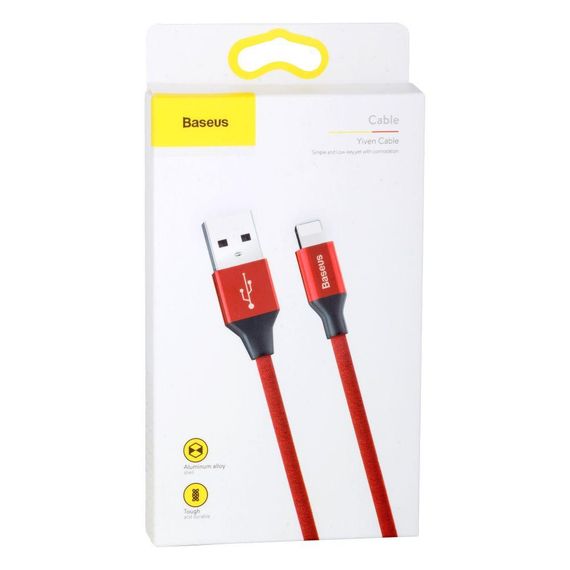 Кабель USB Baseus USB to Lightning 2A 1.8m CALYW-A Колір Чорний, 01 | Зображення 1