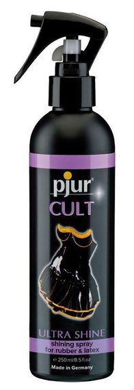 Спрей для ухода за одеждой из резины и латекса pjur Cult Ultra Shine 250 мл, придает блеск Sex Aura