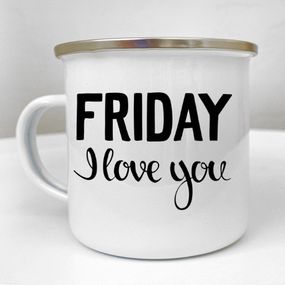 Кружка металлическая Camper Friday I love you 250 мл (KRM_23S035)