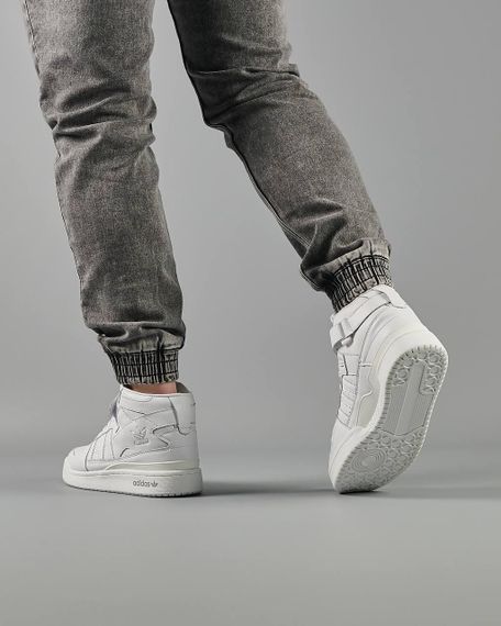 Чоловічі кросівки A-d-i-das Forum 84 High All White весна / літо / осінь 46 30 см | Зображення 8