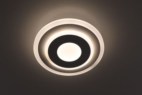 Сучасний круглий світильник стельовий LED для кімнати кухні ванної 25138 Білий 4х25х25 см. | Зображення 2