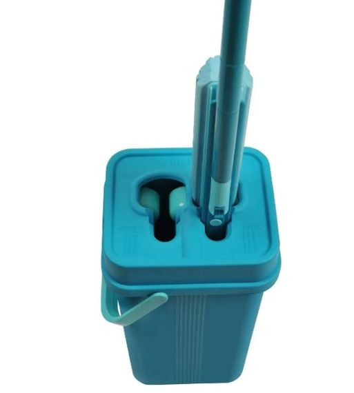 Набір для прибирання Motek відро на два відділи по 7 л, швабра та моп (MT-23) | Зображення 4
