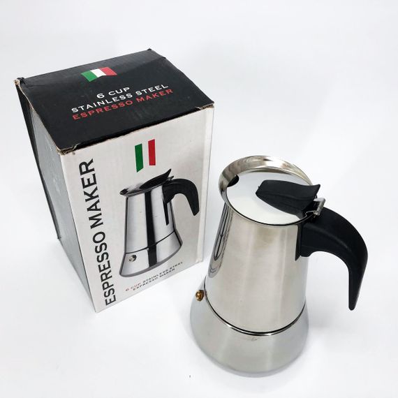 Кавоварка гейзерна Unique UN-1902 на 6 чашок 270 мл, Гейзерна кавоварка для електроплити | Зображення 5