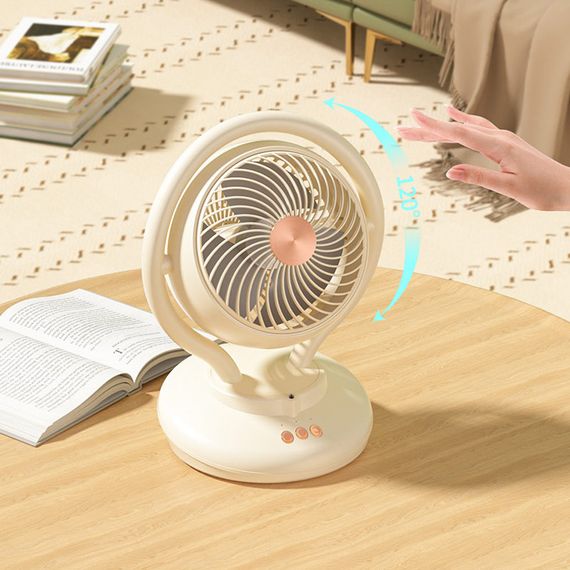 Настільний вентилятор F12 з негативною іонізацією 6000mAh White | Зображення 5