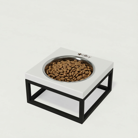 Миска на подставке для кошек и маленьких собак Hollky Base Solo S (1 × 0,45 л) Solo S-18187-BLWH