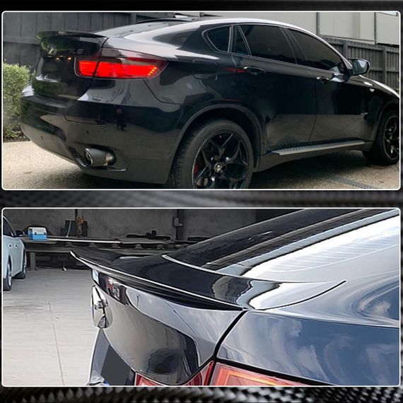 Спойлер крышки багажника Карбон V1 для BMW X6 E-71 2008-2014 гг | Зображення 8