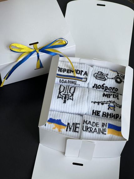 Набір патріотичних шкарпеток (бренд BOX) від ТМ TwinSocks — 6 шт. на Ваш вибір 40-44