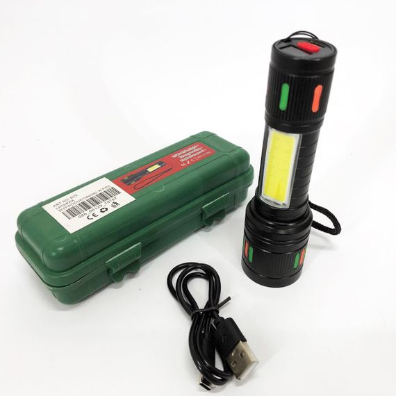 Ручной фонарик cob, Фонарик на все случаи, Тактический ручной фонарь для зсу Лед с зарядкой SU-58 | Зображення 4