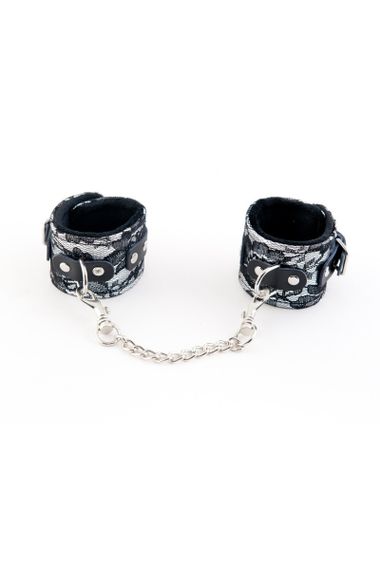 Кружевные наручники Toyfa Marcus, серебристый, 42 см Sex Aura | Зображення 1