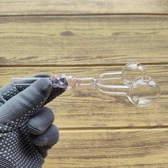 Стеклянная трубка Skull Double Oil Pink | Зображення 1