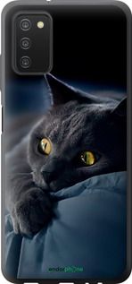 Чохол на Samsung Galaxy A03s A037F Димчастий кіт "825u-2381-2448"