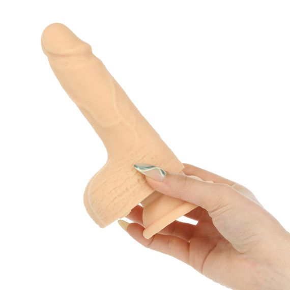 Фалоімітатор-пульсатор Naked Addiction 6.5″ Thrusting Dong With Remote, рухи вперед-назад, пульт ДК Sex Aura | Зображення 4