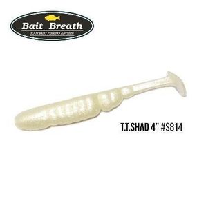 Силиконовая приманка, Съедобный силикон Bait Breath T.T.Shad 3,2" (7 шт) (S814 　Glow Pearl)