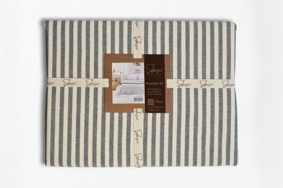 Постельное белье Saheser Stonewashed Ranforce 200 х 220 см Nives Antrasit | Зображення 3