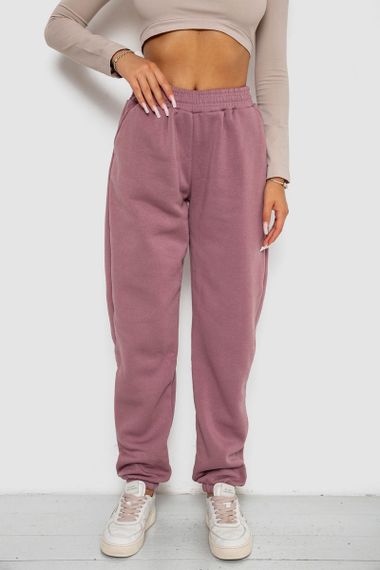Спортивные штаны женские на флисе, цвет сливовый, 238R58671